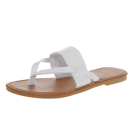 Damen Offene Freizeit-Sandalen mit geflochtenem Riemendesign R&B