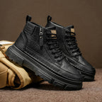 Damen robuste Schnürboots mit hohem Knöchelschutz und rutschfester Sohle