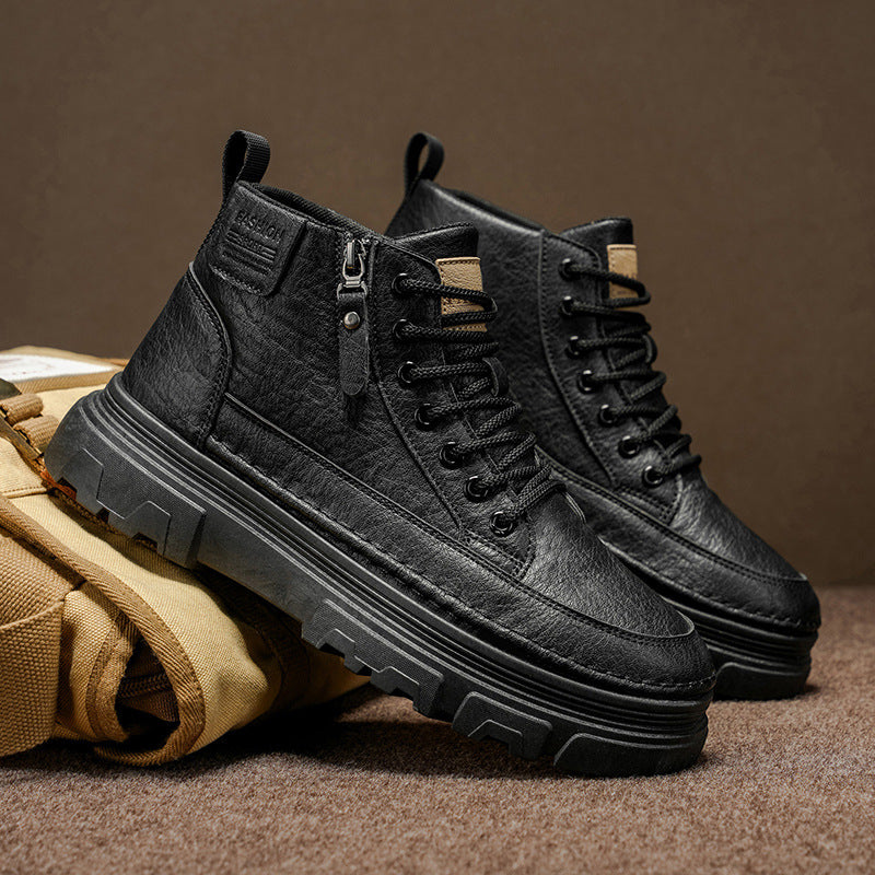 Damen robuste Schnürboots mit hohem Knöchelschutz und rutschfester Sohle