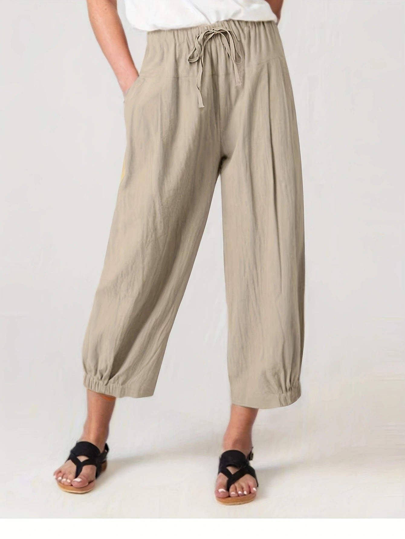 Damen Bequeme Sommerhose mit elastischem Bund R&B