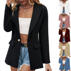 Damen Elegante Strukturierte Blazerjacke R&B