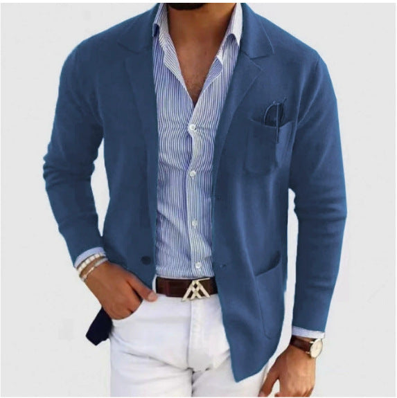 Herren eleganter Strickblazer R&B