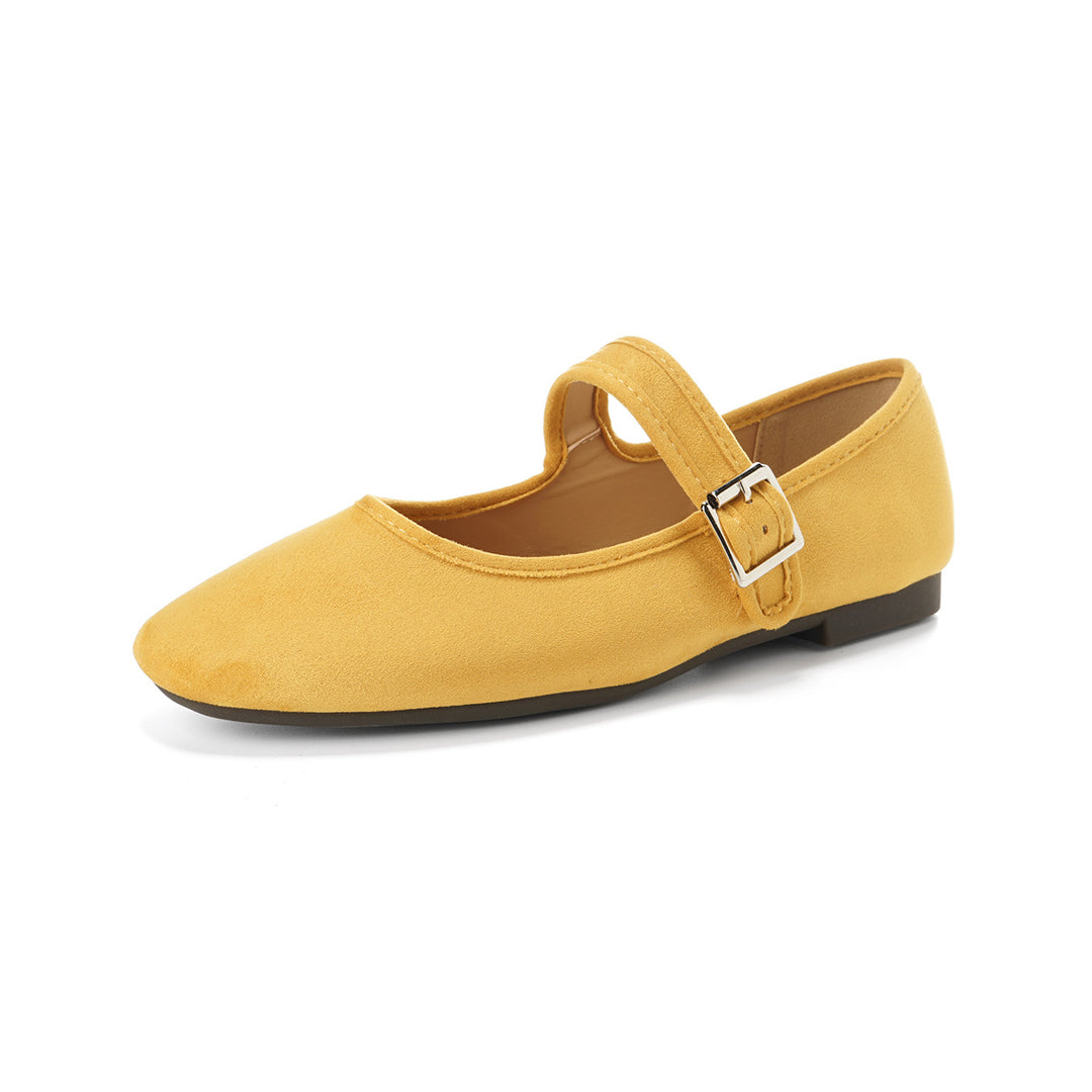 Damen Ballerinas mit modischem Riemchen und eleganter Schnallenverzierung R&B