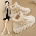 Damen High-Top Sneakers mit flauschigem Innenfutter R&B