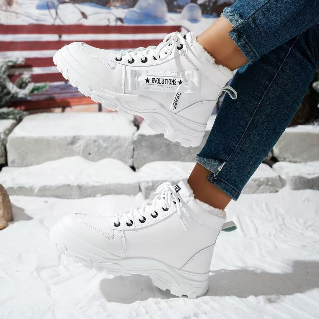 Damen gefütterte High-Top Sneakers mit rutschfester Sohle und modischem Design R&B