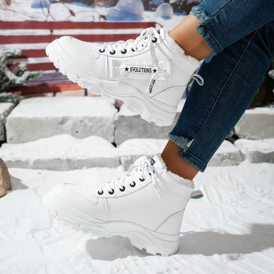 Damen gefütterte High-Top Sneakers mit rutschfester Sohle und modischem Design R&B