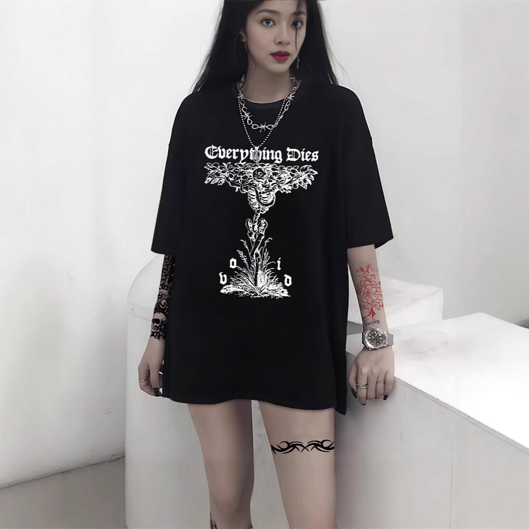 Damen Oversized T-Shirt mit dekorativem Schleifenmotiv R&B