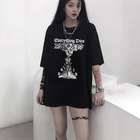 Damen Oversized T-Shirt mit dekorativem Schleifenmotiv R&B