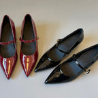 Damen elegante Ballerinas mit dekorativem Riemchen