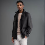 Herren modische Trekkingjacke aus wasserabweisendem Material mit praktischen Taschen R&B