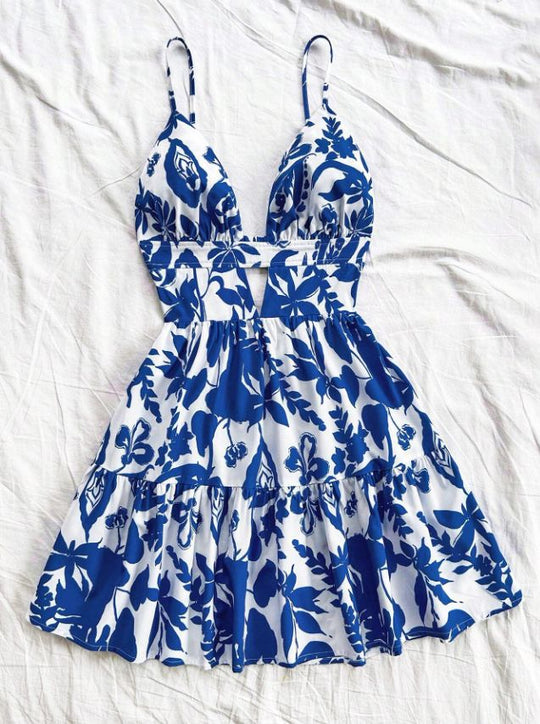 Damen Sommerkleid mit verspieltem Babydoll-Schnitt und floralem Design R&B