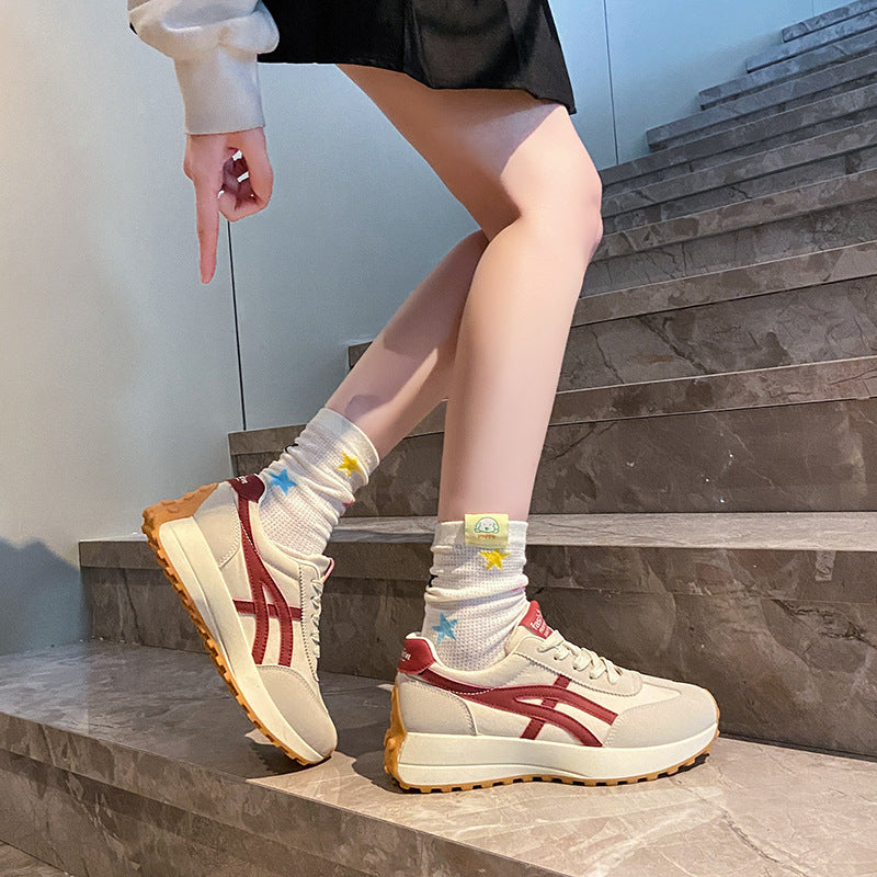 Damen modische Freizeitsneaker mit elastischem Obermaterial und dämpfender Laufsohle R&B