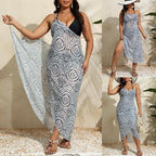 Damen Elegantes Sommerkleid mit zeitgenössischem Mustermix R&B