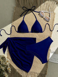 Damen Triangel-Bikini mit Wickeltuch und verstellbaren Trägern R&B