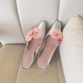 Damen Slingback Pumps mit floralen Akzenten