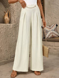 Damen Weit geschnittene Palazzo-Hose mit eleganter Faltenlegung R&B