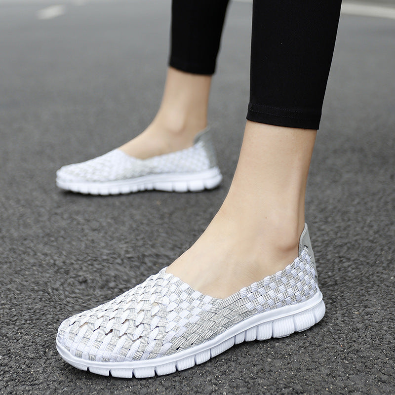 Damen Bequeme Schlupfschuhe mit atmungsaktiver Struktur und rutschfester Sohle