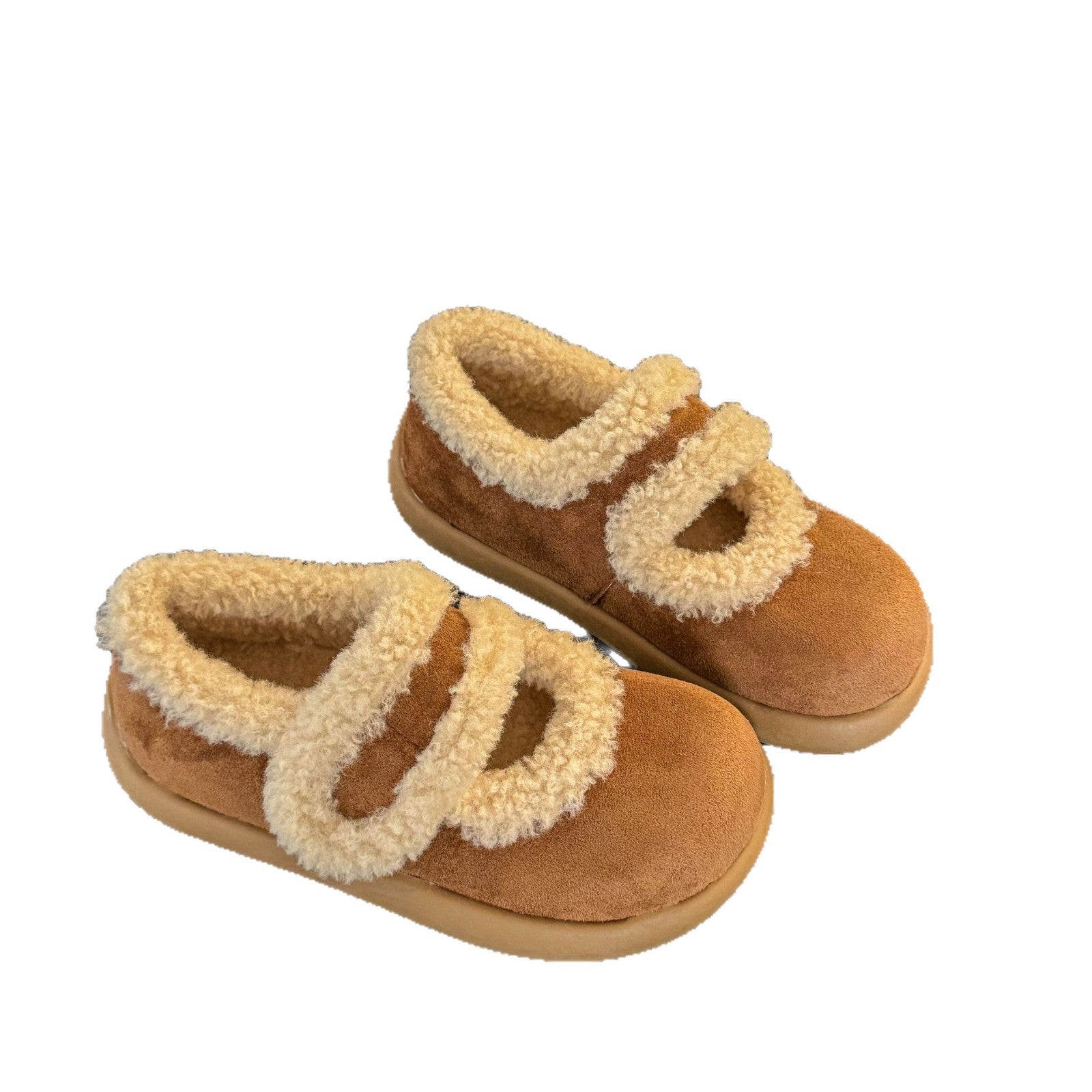 Damen Kuschelige Hausschuhe mit warmem Futter und verstellbarem Riemen R&B