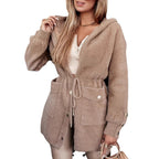 Damen Kuschelige Sherpa-Jacke mit praktischen Taschen R&B