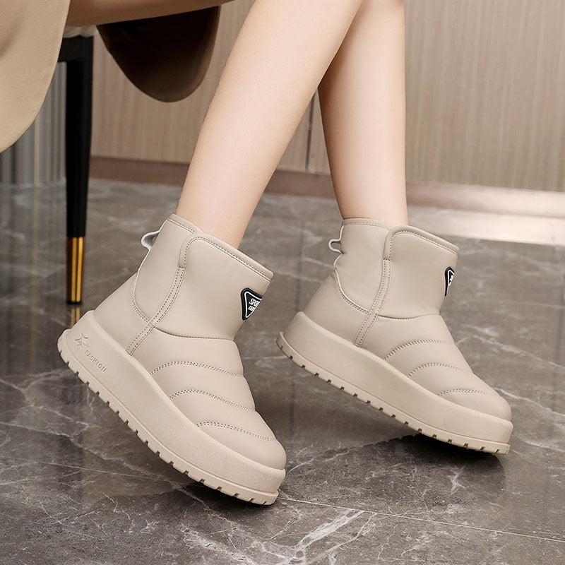 Damen warme Winterstiefel mit kuscheligem Innenfutter und robustem Profil R&B