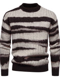 Herren modischer Strickpullover mit einzigartigem Streifenmuster