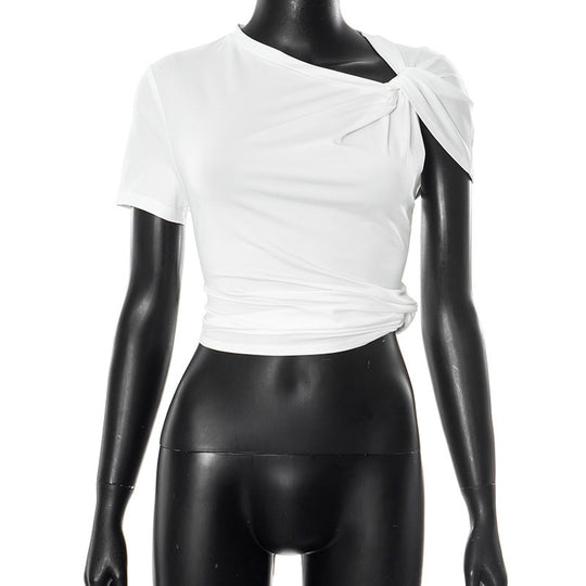 Damen Kurzarm Cropped Top R&B