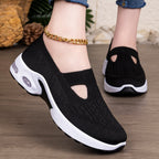 Damen Bequeme Slip-On Sportschuhe mit atmungsaktivem Strickdesign R&B