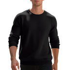 Herren warmer Pullover mit strukturiertem GewR&Be und Rundhalsausschnitt R&B