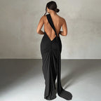 Damen Elegantes One-Shoulder Maxikleid mit figurbetonter Silhouette R&B
