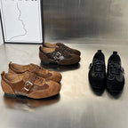 Damen elegante Loafers mit modischem Schnallenverschluss R&B