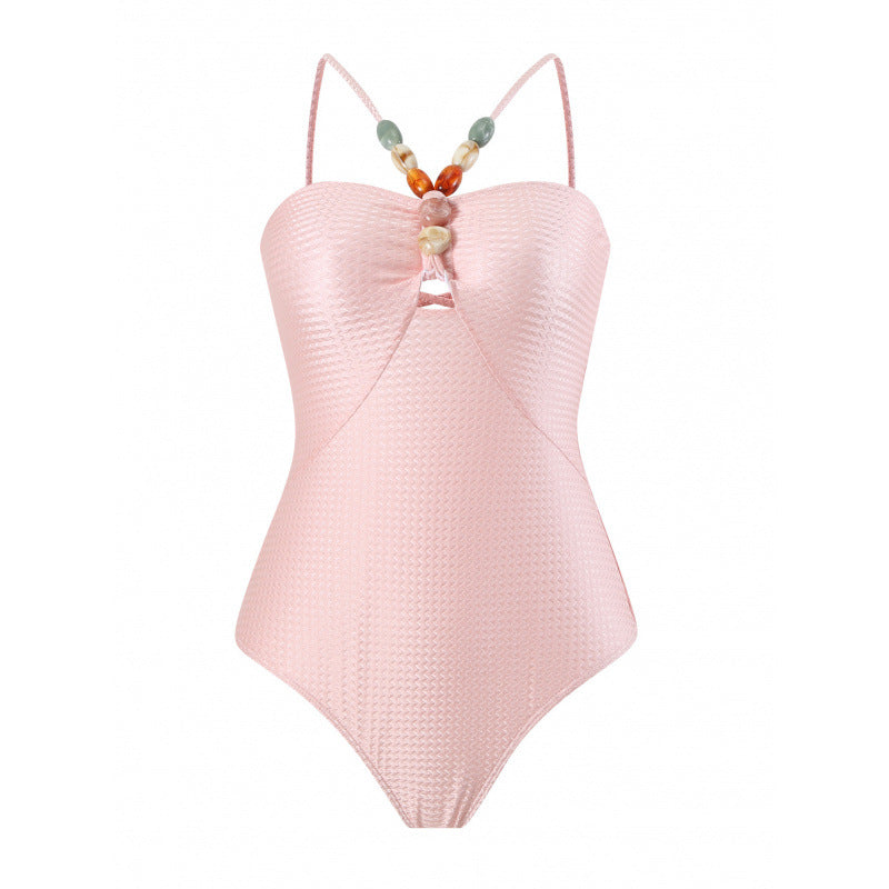 Damen Bandeau-Badeanzug mit asymmetrischem Rock R&B