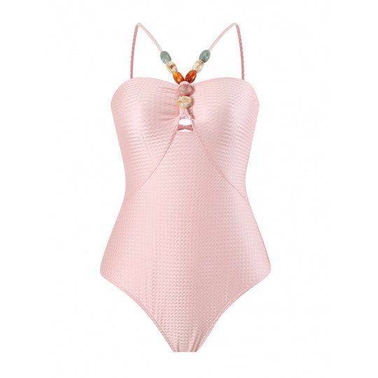 Damen Bandeau-Badeanzug mit asymmetrischem Rock R&B