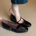 Damen elegante und bequeme Ballerinas mit dekorativem Riemchen