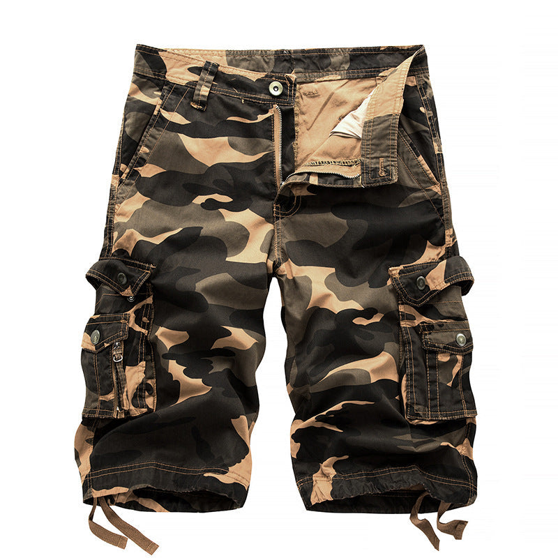 Herren taktische Cargoshorts mit multifunktionalen Taschen und verstellbarem Kordelzug