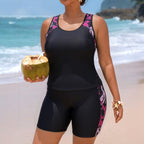 Damen Sportliches Badeoutfit mit Floralprint R&B