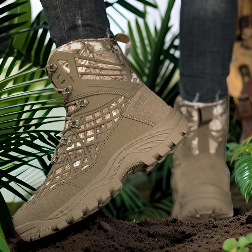 Herren vielseitige Outdoor-Stiefel mit hoher Knöchelunterstützung und rutschfester Sohle R&B