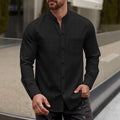 Herren Elegantes Hemd mit Stehkragen R&B