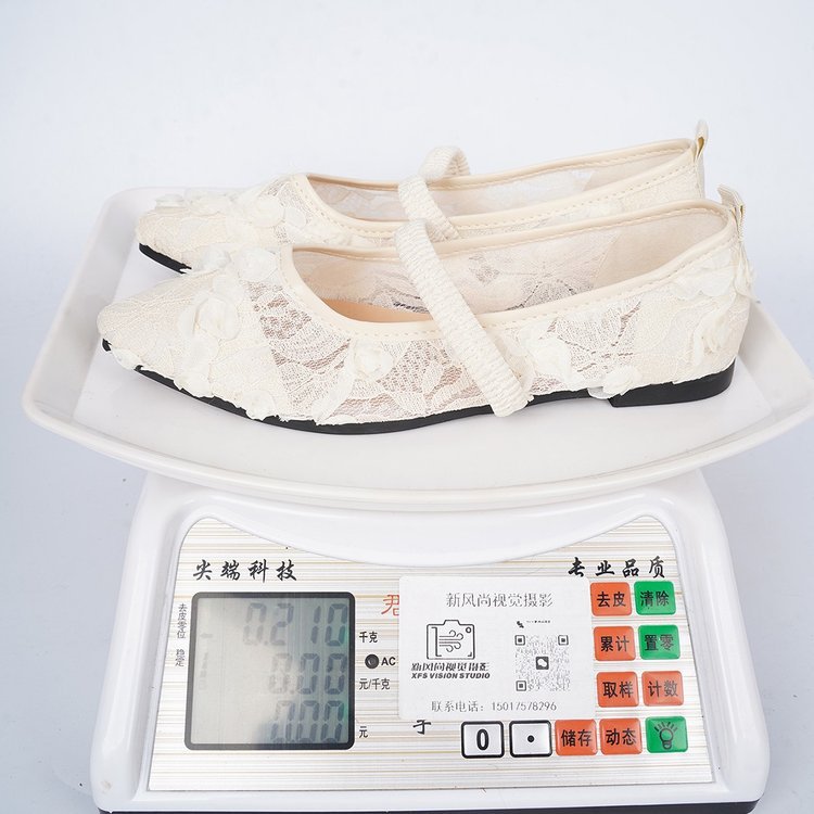 Damen elegante Ballerinas mit floralen Applikationen R&B
