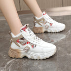 Damen High-Top Sneakers mit wärmendem Fleece und modischem Design R&B