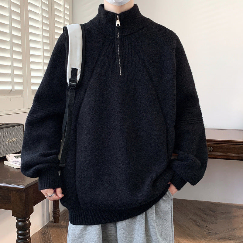 Damen Kapuzenpullover mit hohem Kragen und praktischem Reißverschluss R&B