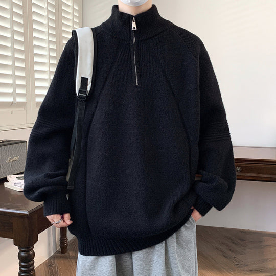 Damen Kapuzenpullover mit hohem Kragen und praktischem Reißverschluss R&B