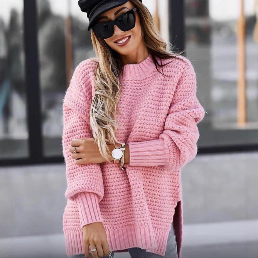 Damen Pullover mit strukturiertem Design und modischem Oversized-Schnitt R&B