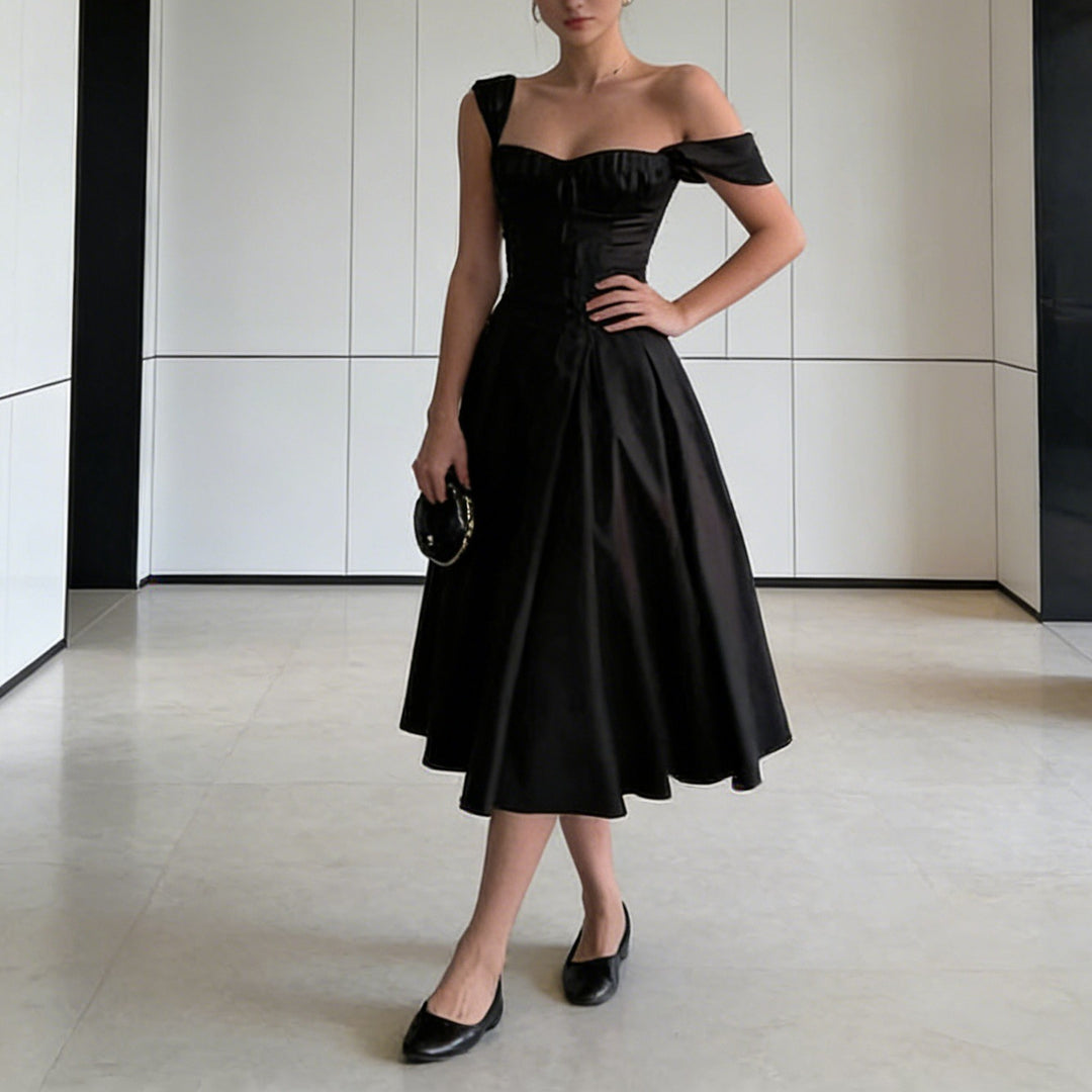 Damen Elegantes Ballkleid mit Raffungen und trägerlosem Oberteil R&B