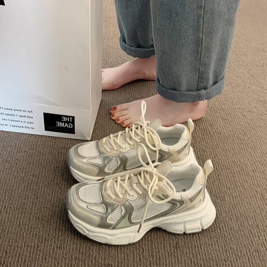 Damen sportive Sneakers mit atmungsaktiver Mesh-Oberfläche und weicher Dämpfung R&B