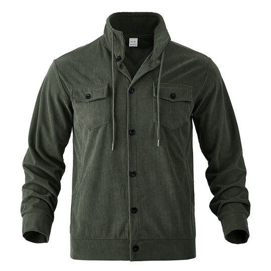 Herren Cordjacke mit vertikaler Struktur und praktischen Brusttaschen R&B