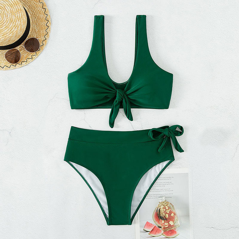 Damen Hochtailliertes Bikini-Set mit bindbarem Oberteil und eleganter Passform R&B