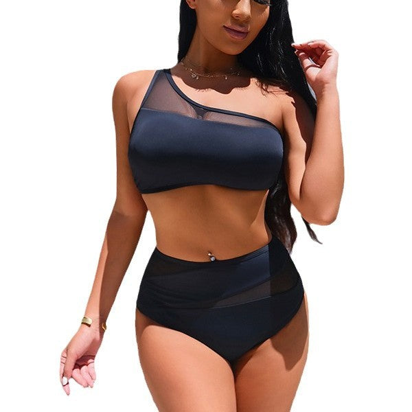 Damen Einseitiger Bikini mit sportlichem Design R&B