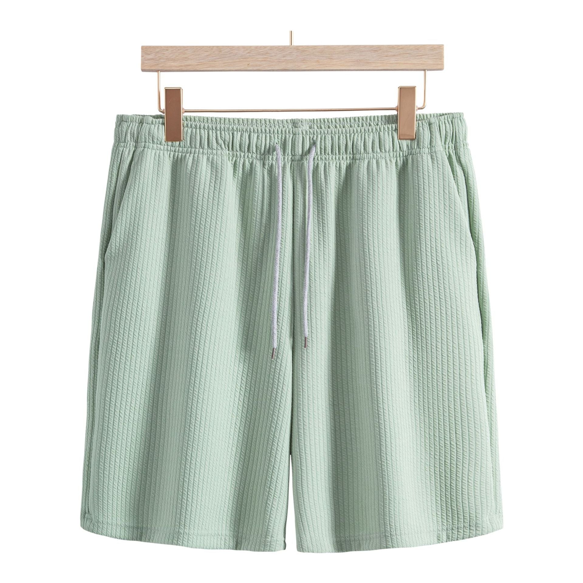 Herren Freizeitoberteil mit bequemen Shorts im strukturierten Design