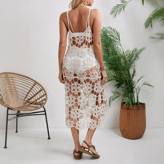 Damen figurbetontes Maxikleid mit Cut-Outs R&B