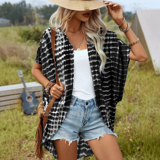 Damen Leichtes Kimono mit modernem Batikdesign R&B